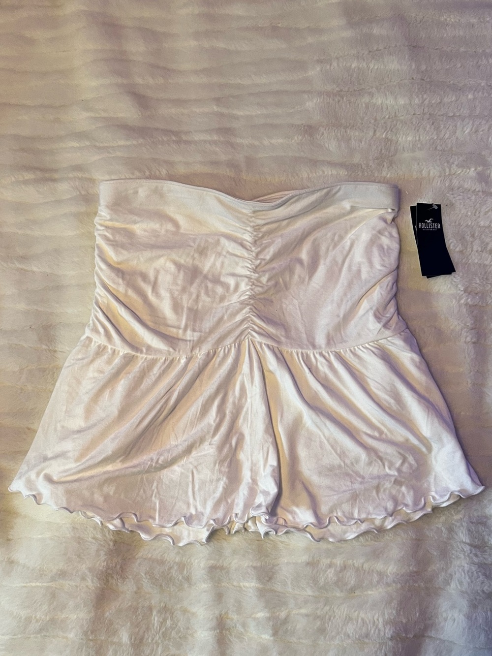 Hollister High-Rise Knit Mini Skirt - Small - White